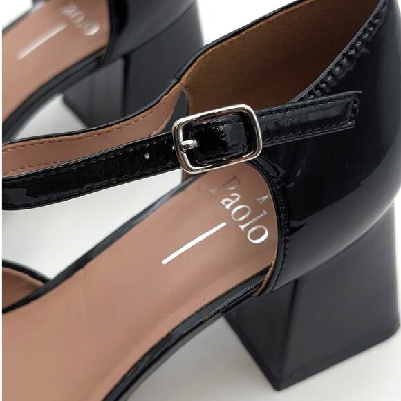 Linea Paolo Camelia Pump Adjustable Strap Women's Black Size US8.5M EU39 - Picture 9 of 9